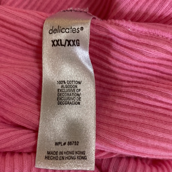 Flirt by Delicates bubblegum pink tank top with green center tie🌷 - Picture 6 of 7